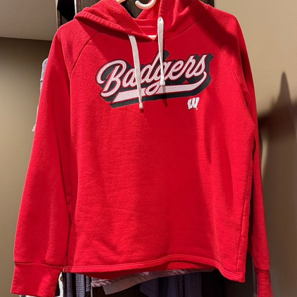Vibrant Red Badgers Hoodie